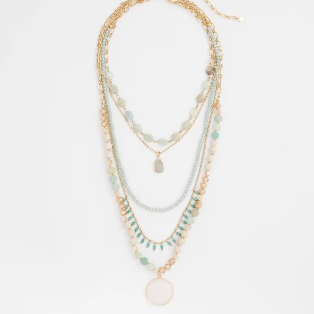 nwt CHICO'S semi precious convertible necklace